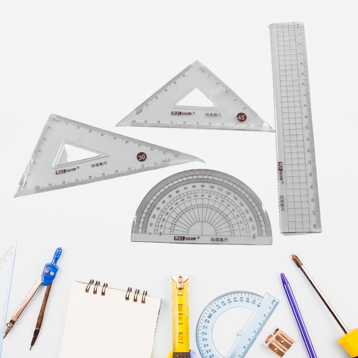 7914 4pcs Ruler Suit Stationery Set for School Student Office ,Draft Rulers for School Office Supplies and Supplies-High School DeoDap 7914 4pcs Ruler Suit Stationery Set for School Student Office ,Draft Rulers for School Office Supplies and Supplies-High School DeoDap
